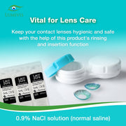 Menicon LacriPure Rinsing & Insertion Saline 7 Vials for Rigid Gas Permeable Contact Lenses - Bundle with Tea Tree Oil Eyelid Eyelash Wipes - Lumivis.us