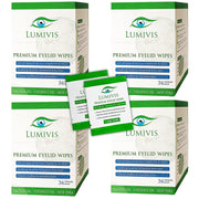 Lumivis Tea Tree Oil Eyelid Wipes (4 Pack) - 144 Individually Wrapped Pads for Daily Eye Cleansing and Makeup Removal - Soothe, Cleanse & Revitalize - Lumivis.us