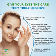 Lumivis Tea Tree Oil Eyelid Wipes - give your eyes the care they truly deserve